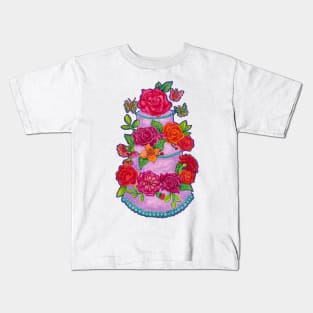 Frenchy's Floral Cake for a Preppy Party Kids T-Shirt